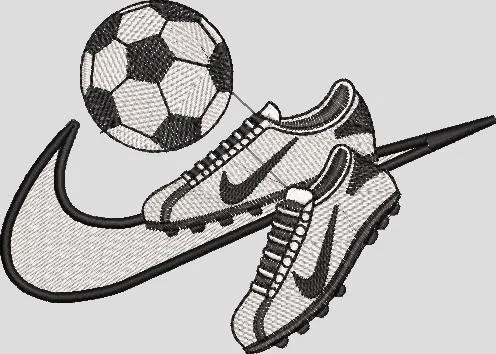 Nike Soccer Shoes with Ball Logo  embroidery pattern preview