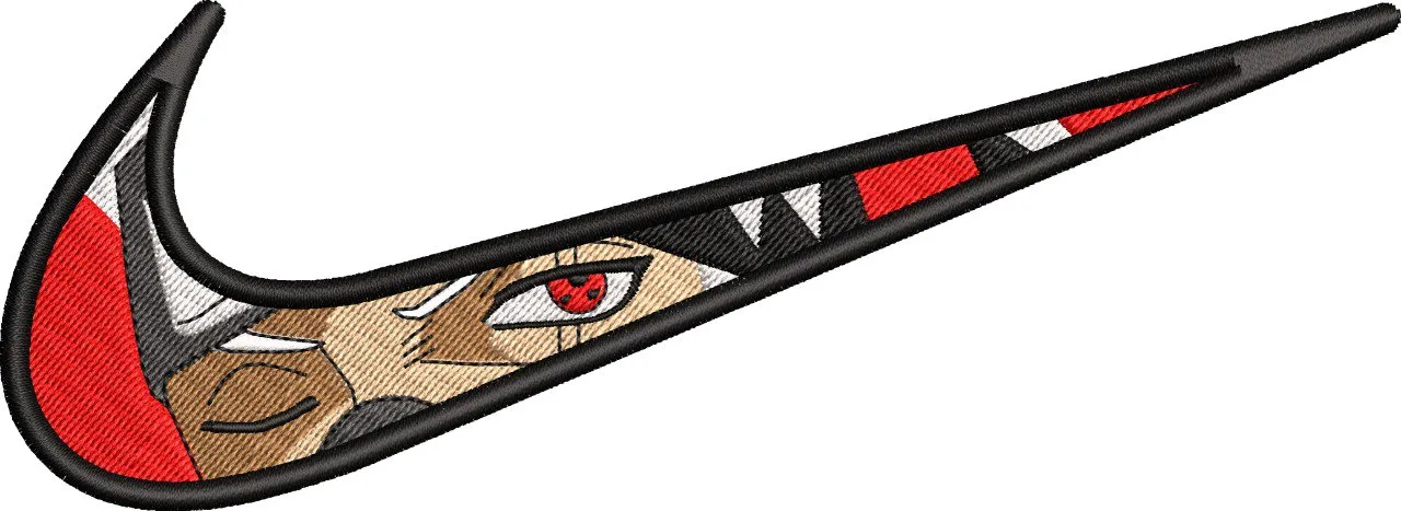  Nike Swoosh with Anime Sharingan Eye  embroidery pattern preview