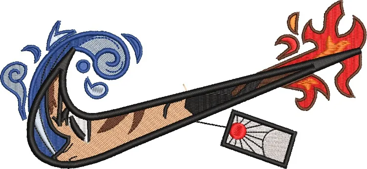  Nike Swoosh with Avatar Elements  embroidery pattern preview
