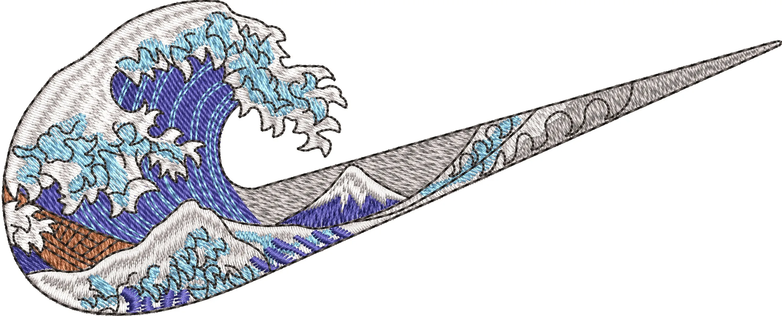 Main preview of  Nike Swoosh with Great Wave Art 