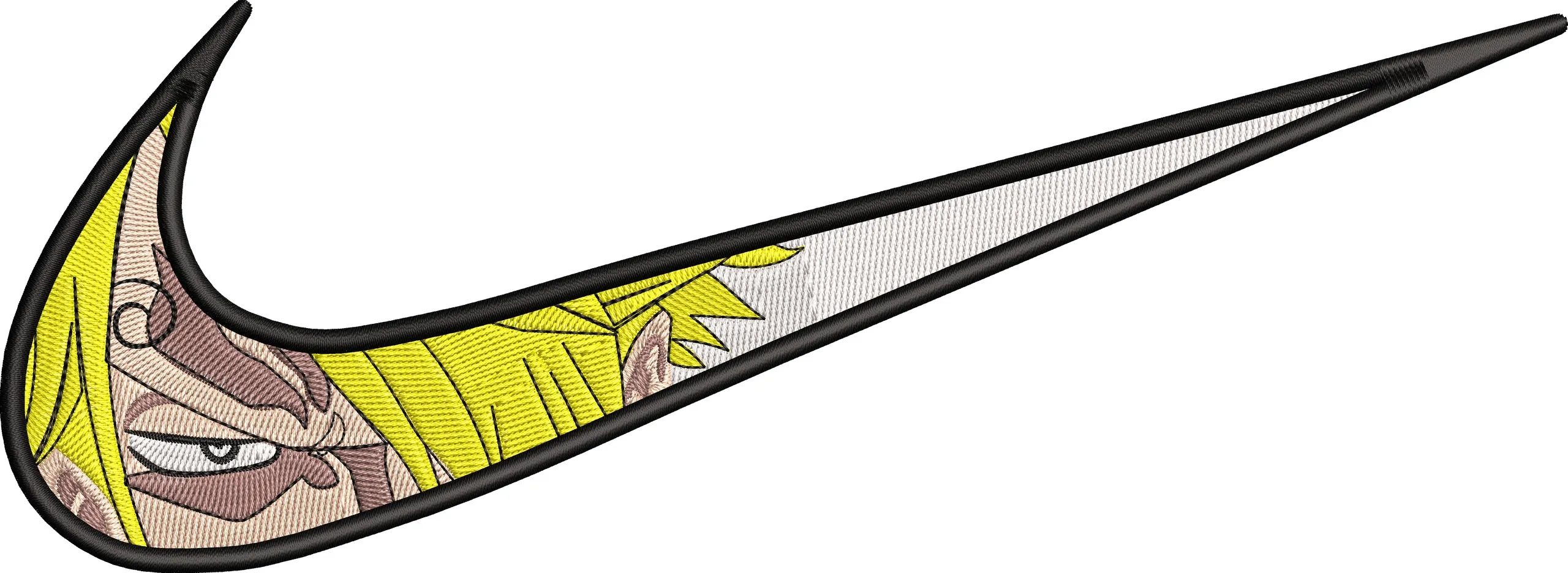  Nike Swoosh with Super Saiyan Goku  embroidery pattern preview