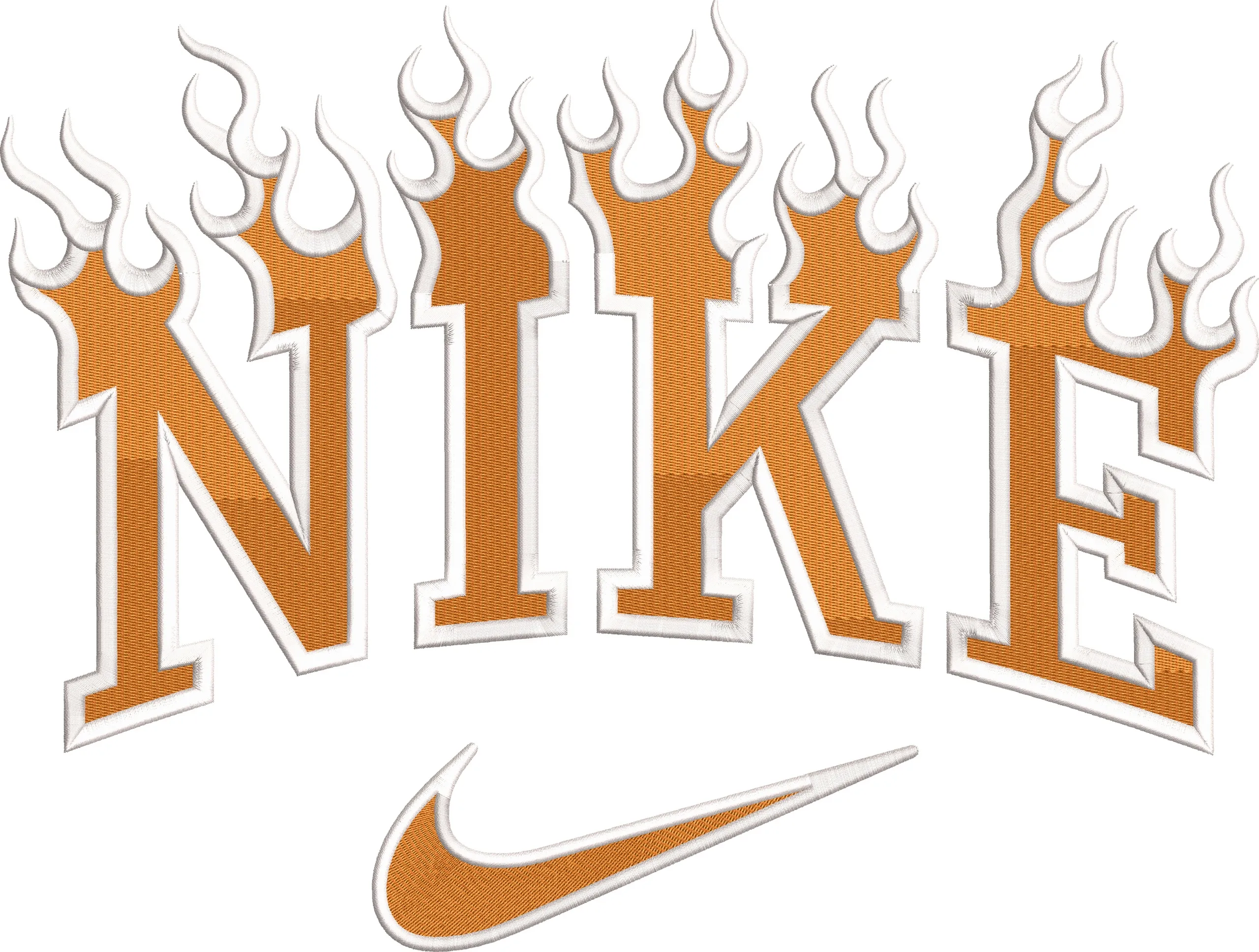 Main preview of  Nike Text with Flames and Swoosh 
