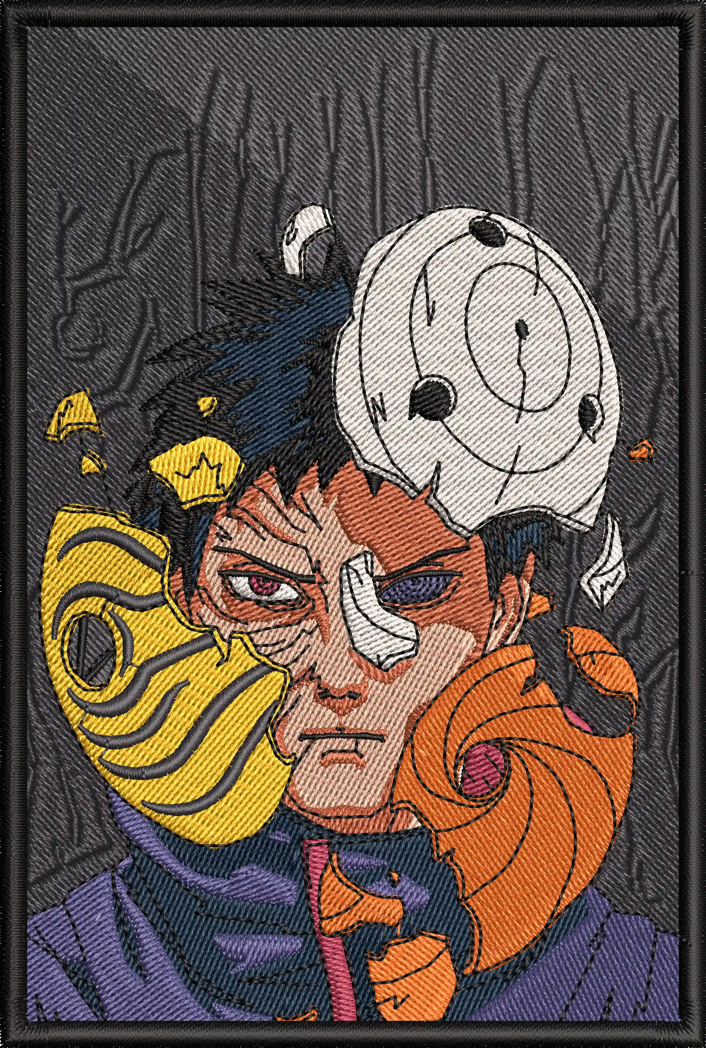  Obito Uchiha Mask Evolution Naruto  embroidery pattern preview
