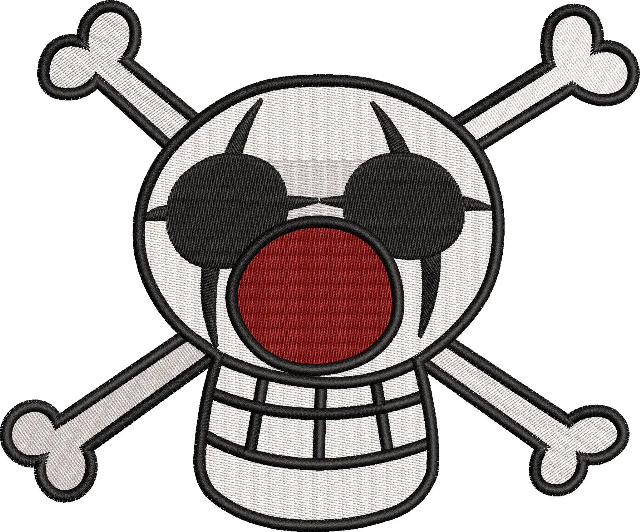  One Piece Chopper Jolly Roger Skull Patch  embroidery pattern preview