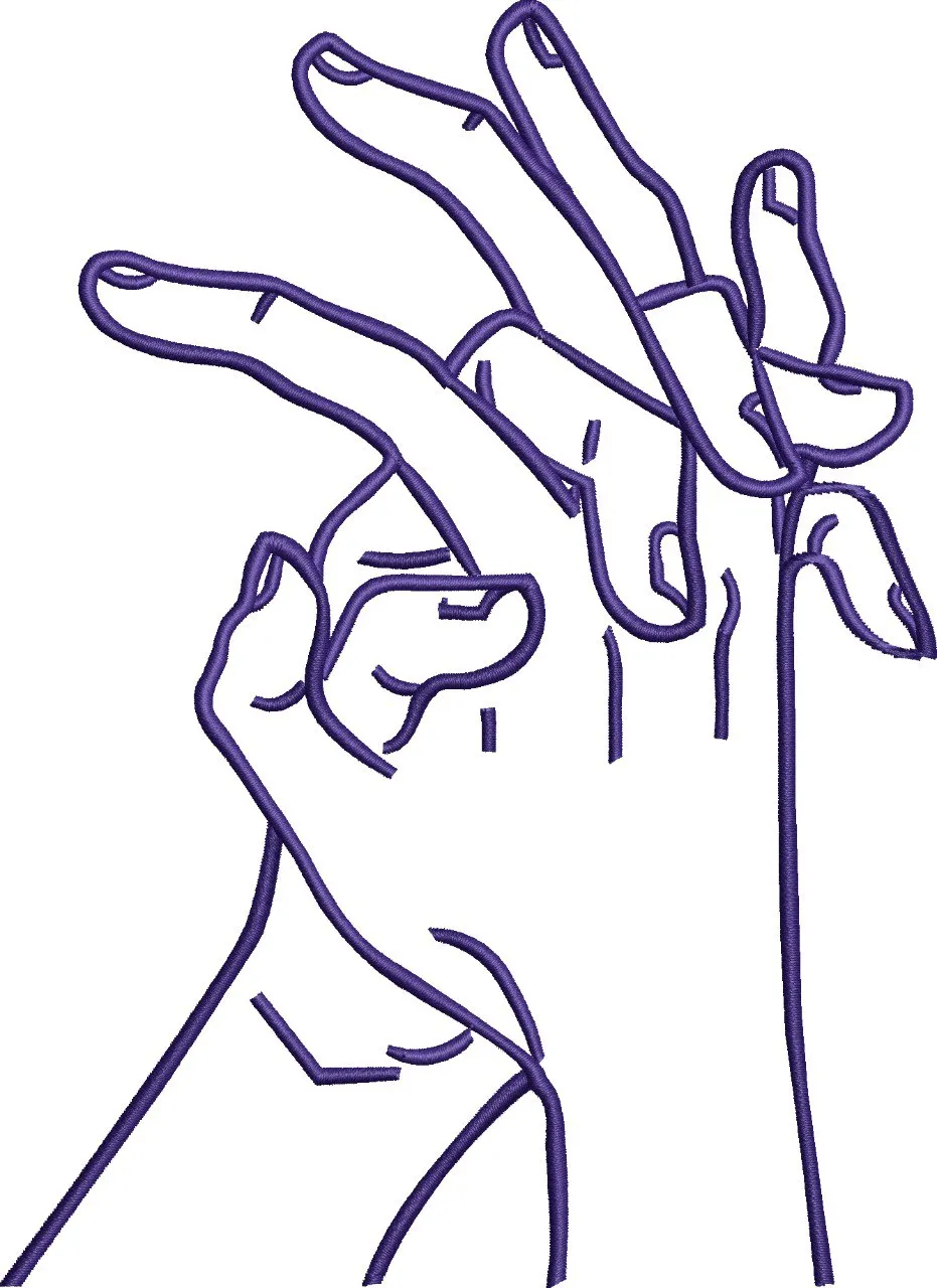 Main preview of  Overlapping Hands Line Art 
