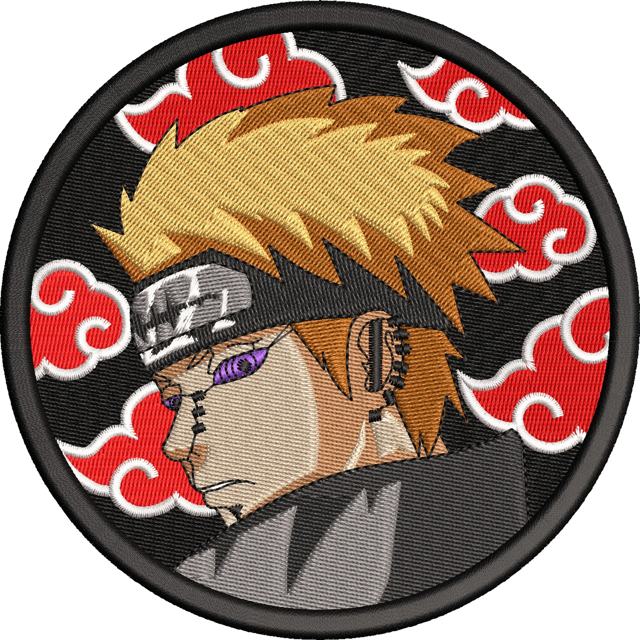  Pain Akatsuki Embroidered Patch  embroidery pattern preview