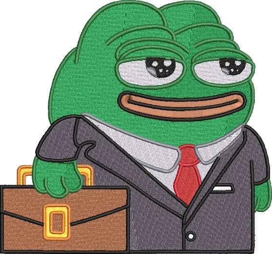  Pepe the Frog Business Suit  embroidery pattern preview