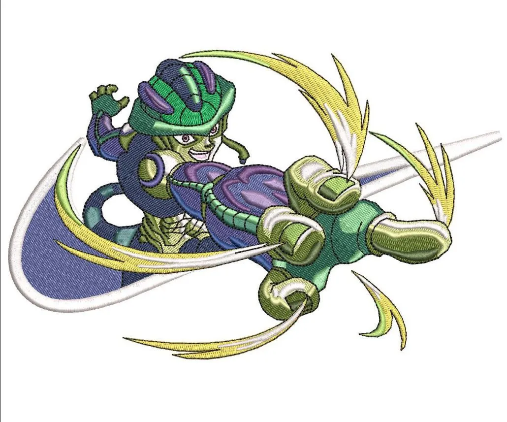 Main preview of  Perfect Cell Chibi Kick Pose Embroidery 