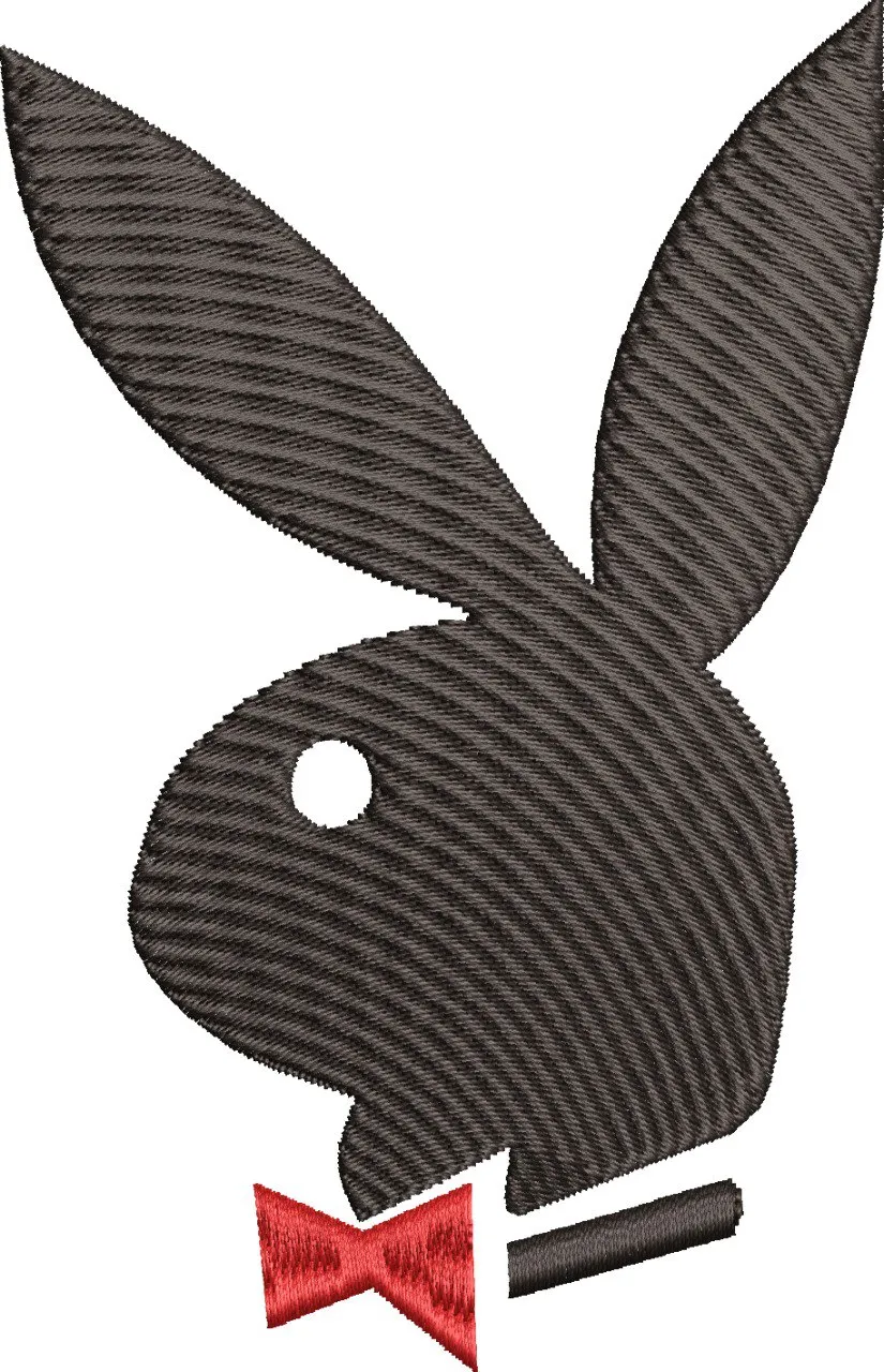  Playboy Bunny Head with Red Bow Tie  embroidery pattern preview