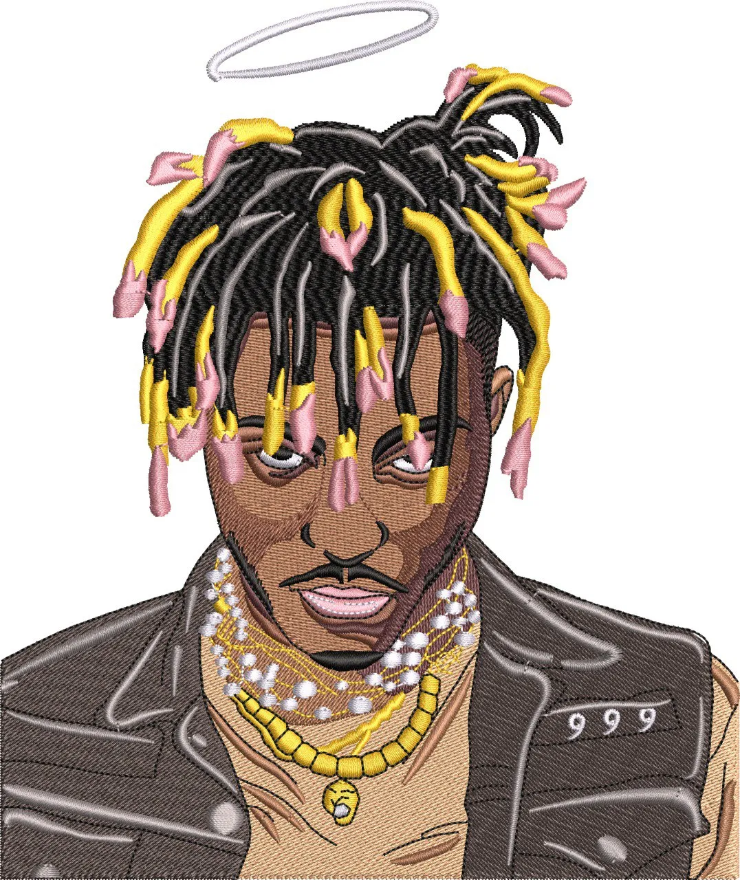  Portrait with Halo and Dreadlocks  embroidery pattern preview