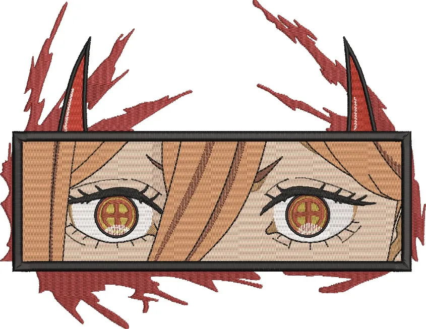  Power Eyes with Devil Horns Chainsaw Man  embroidery pattern preview