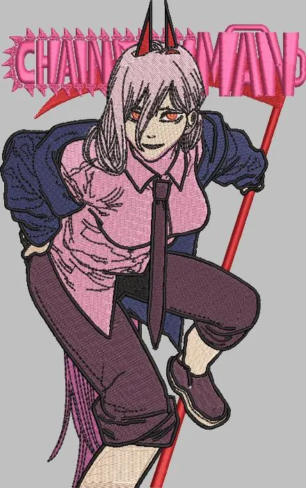 Main preview of  Power from Chainsaw Man Embroidered Pose 