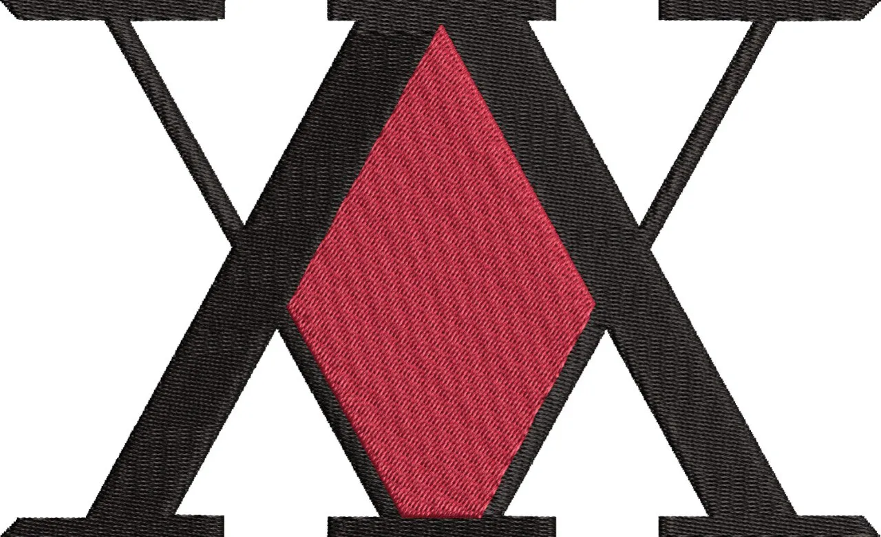 Main preview of  Red Diamond Harlequin Pattern with X Letters 
