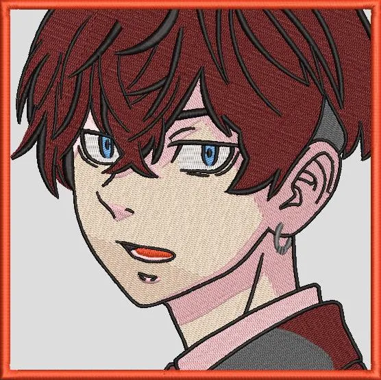 Main preview of  Red Haired Anime Boy Embroidered Patch 