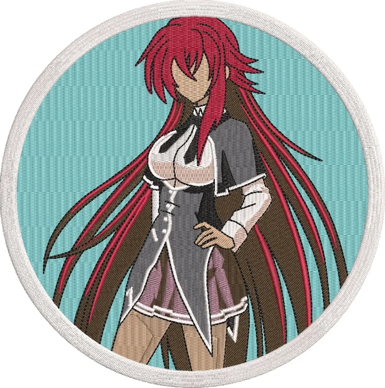 Main preview of  Red Haired Anime Girl Embroidered Patch 