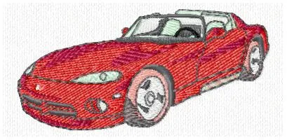  Red Sports Car Embroidery  embroidery pattern preview