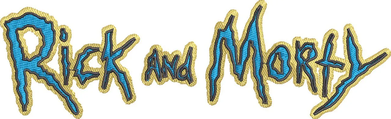  Rick and Morty Logo Embroidery  embroidery pattern preview