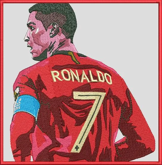  Ronaldo Number 7 Embroidery Patch  embroidery pattern preview