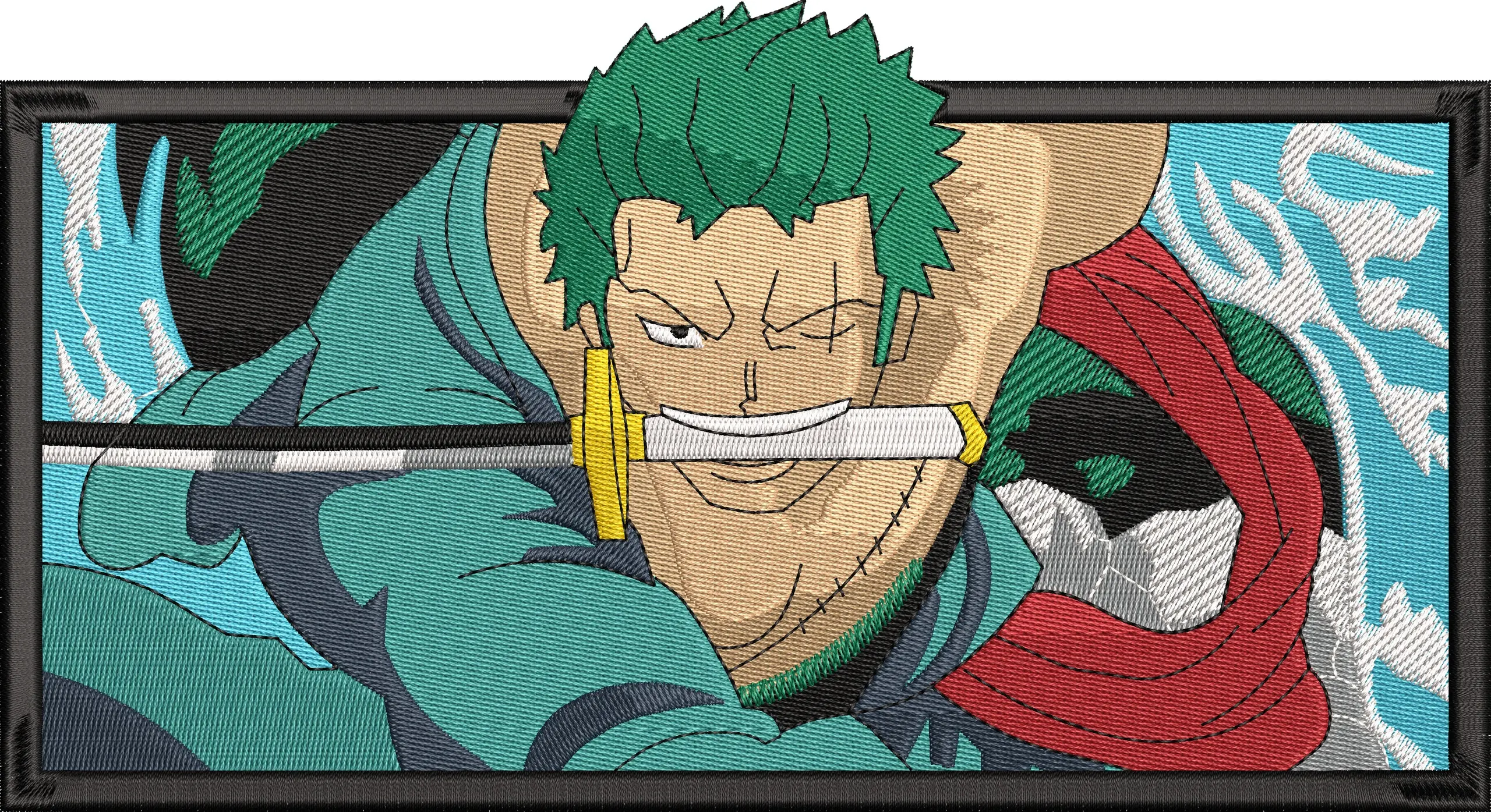  Roronoa Zoro Embroidered Patch Style  embroidery pattern preview