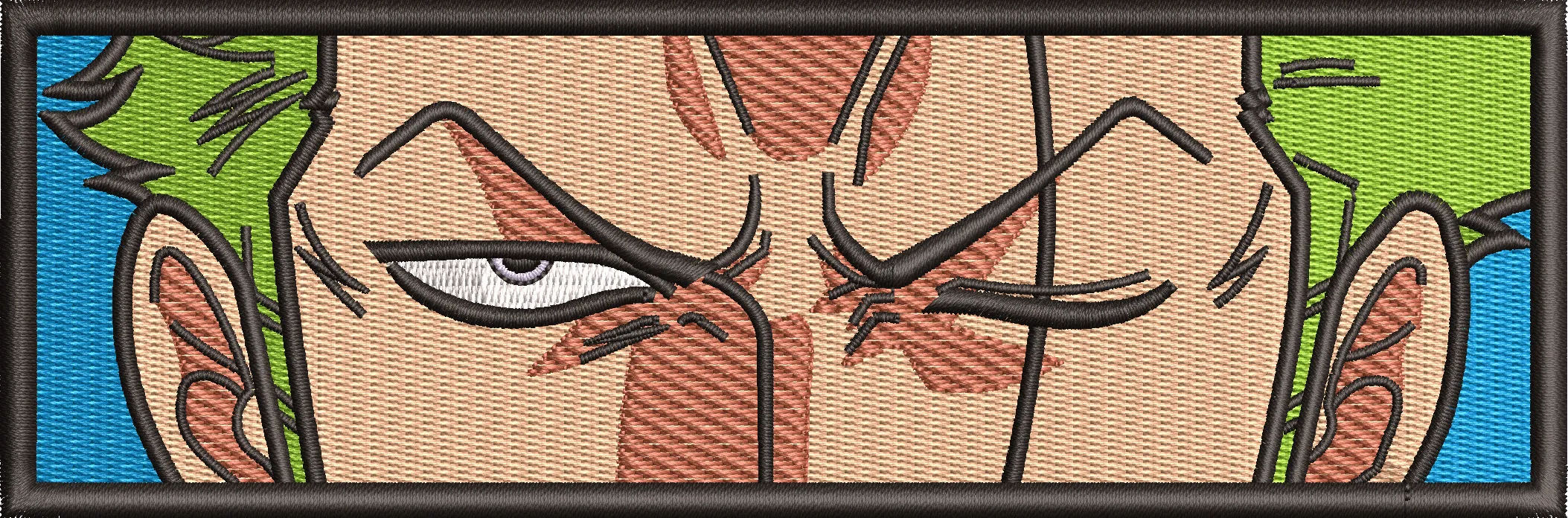  Roronoa Zoro Intense Eyes Patch Style  embroidery pattern preview