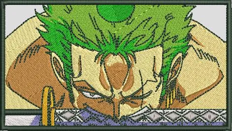  Roronoa Zoro Sword Stance Embroidery  embroidery pattern preview