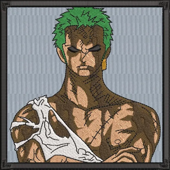 Main preview of  Roronoa Zoro with Torn Shirt Embroidery 