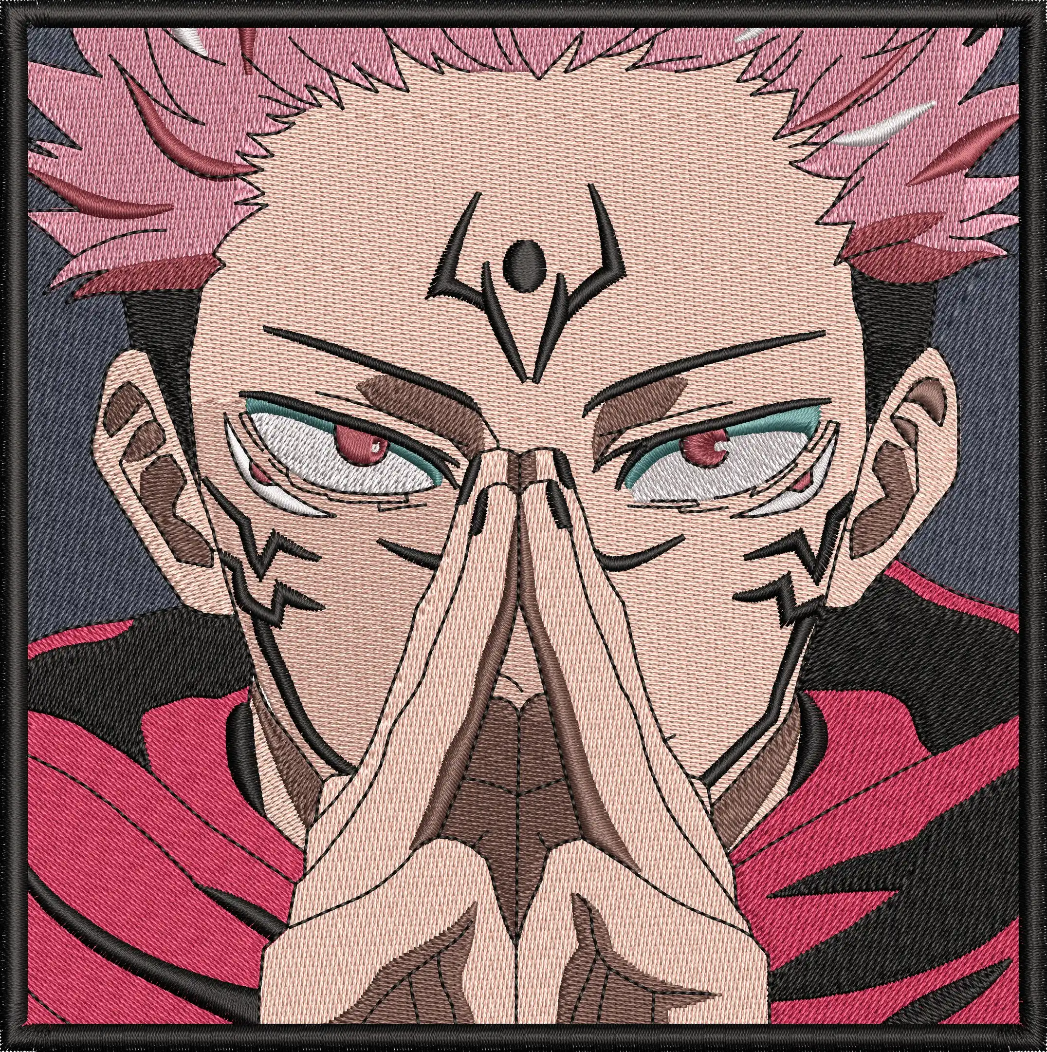  Ryomen Sukuna Close Up from Jujutsu Kaisen  embroidery pattern preview