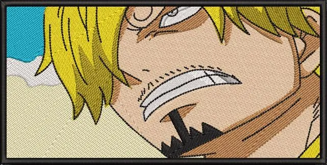  Sanji Gritted Teeth Close Up  embroidery pattern preview