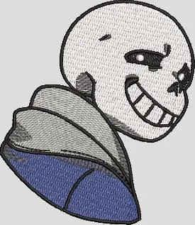  Sans from Undertale Embroidered Patch  embroidery pattern preview