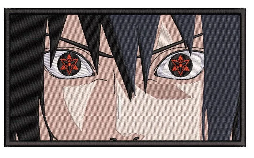  Sasuke Mangekyou Sharingan Eyes Close Up  embroidery pattern preview