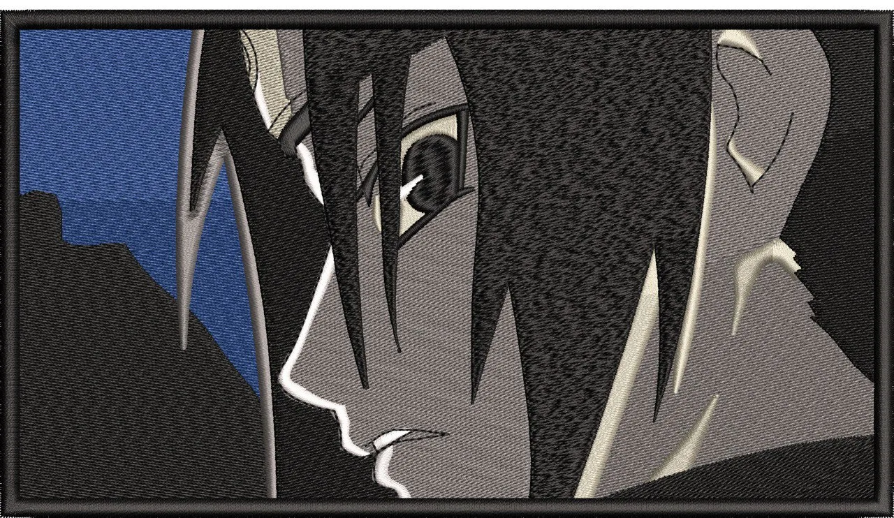  Sasuke Uchiha Side Profile Embroidery  embroidery pattern preview