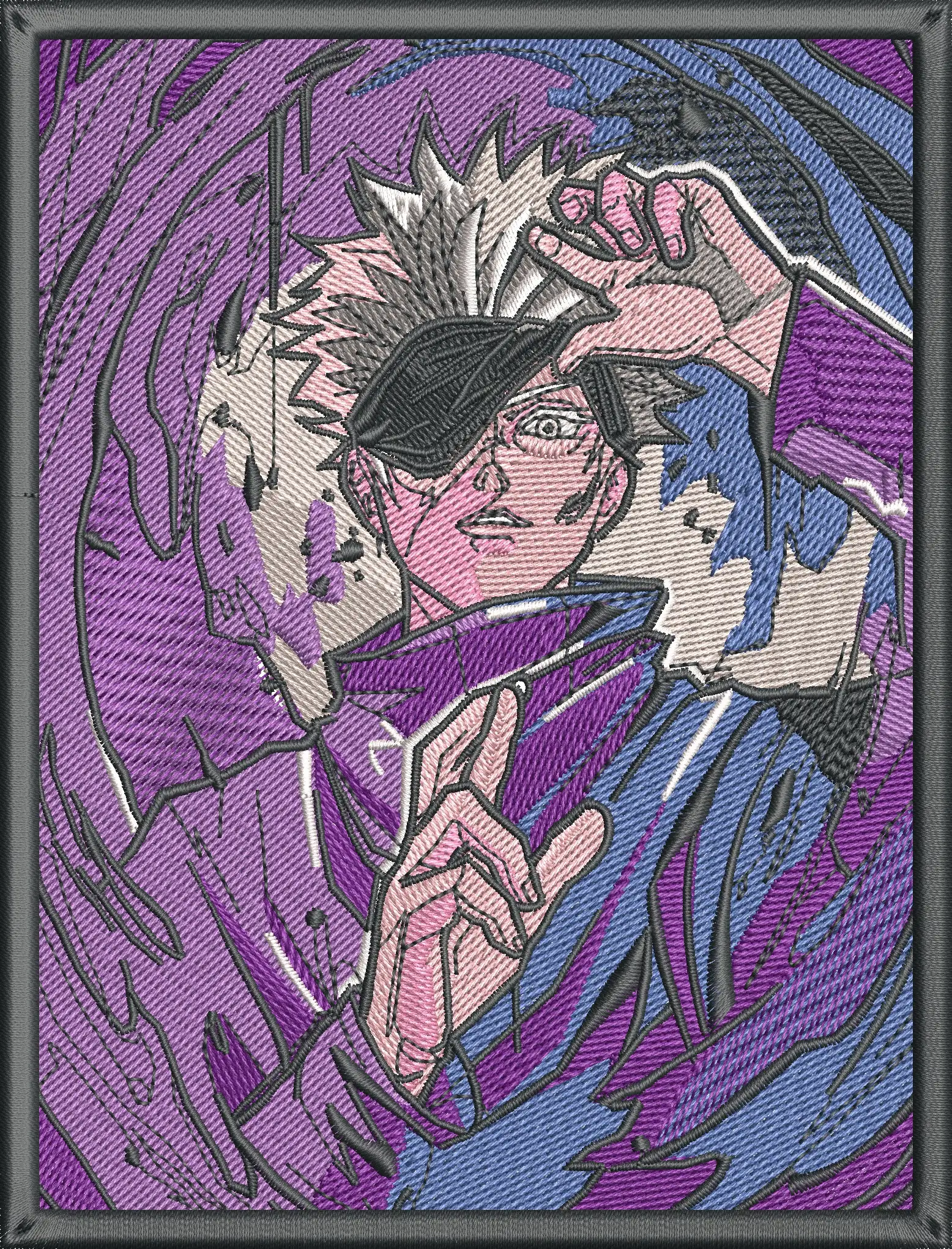 Main preview of  Satoru Gojo Embroidered Style Portrait 