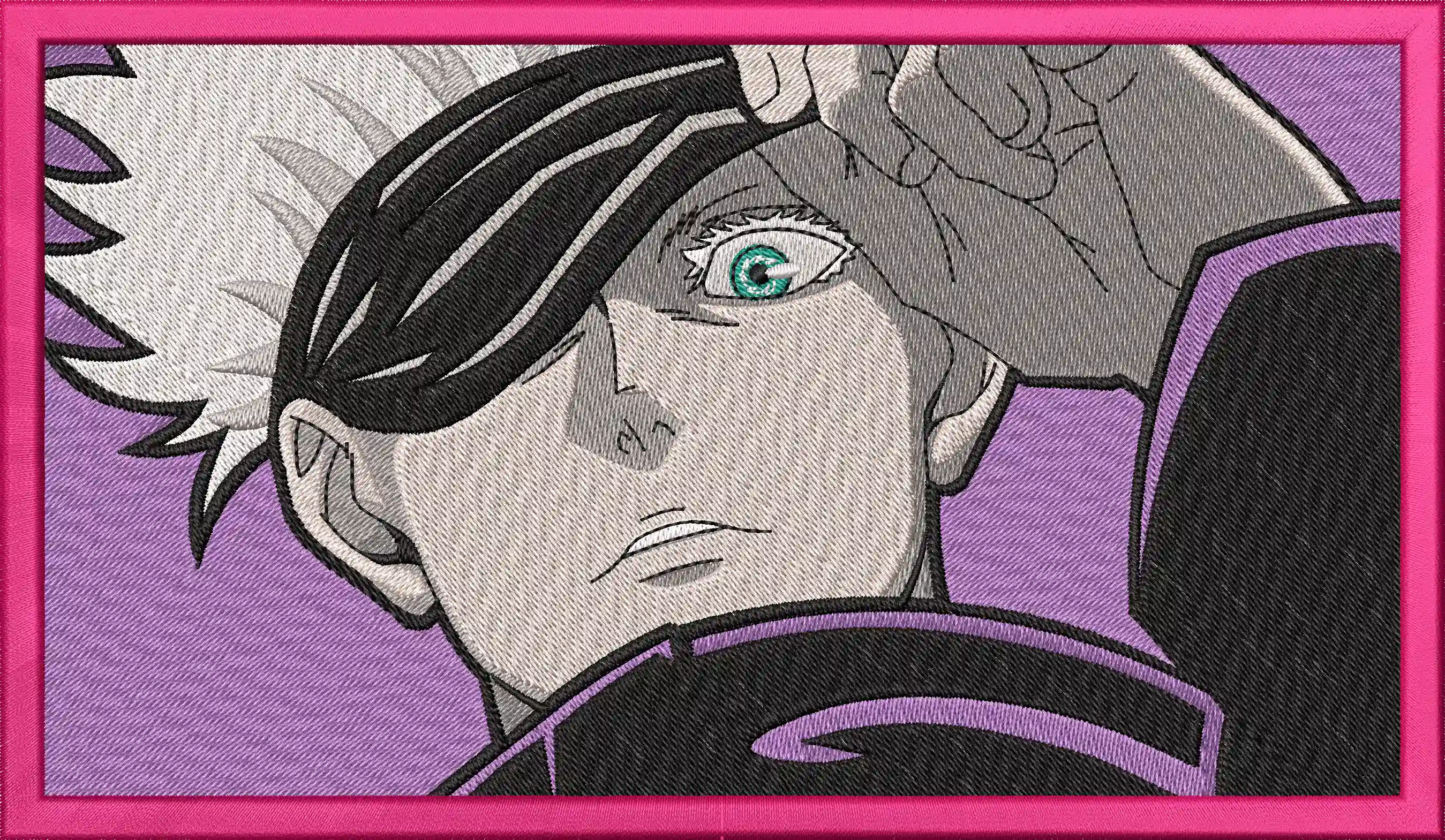  Satoru Gojo Lifting Blindfold Embroidered Art  embroidery pattern preview