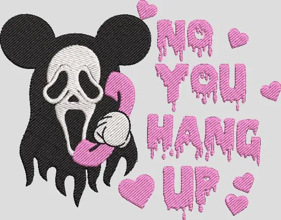 Main preview of  Scream Mask Mickey Calling with Pink Text 