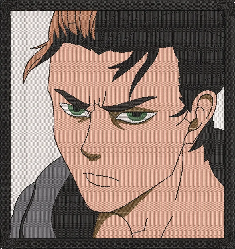  Serious Anime Boy Embroidery Style  embroidery pattern preview