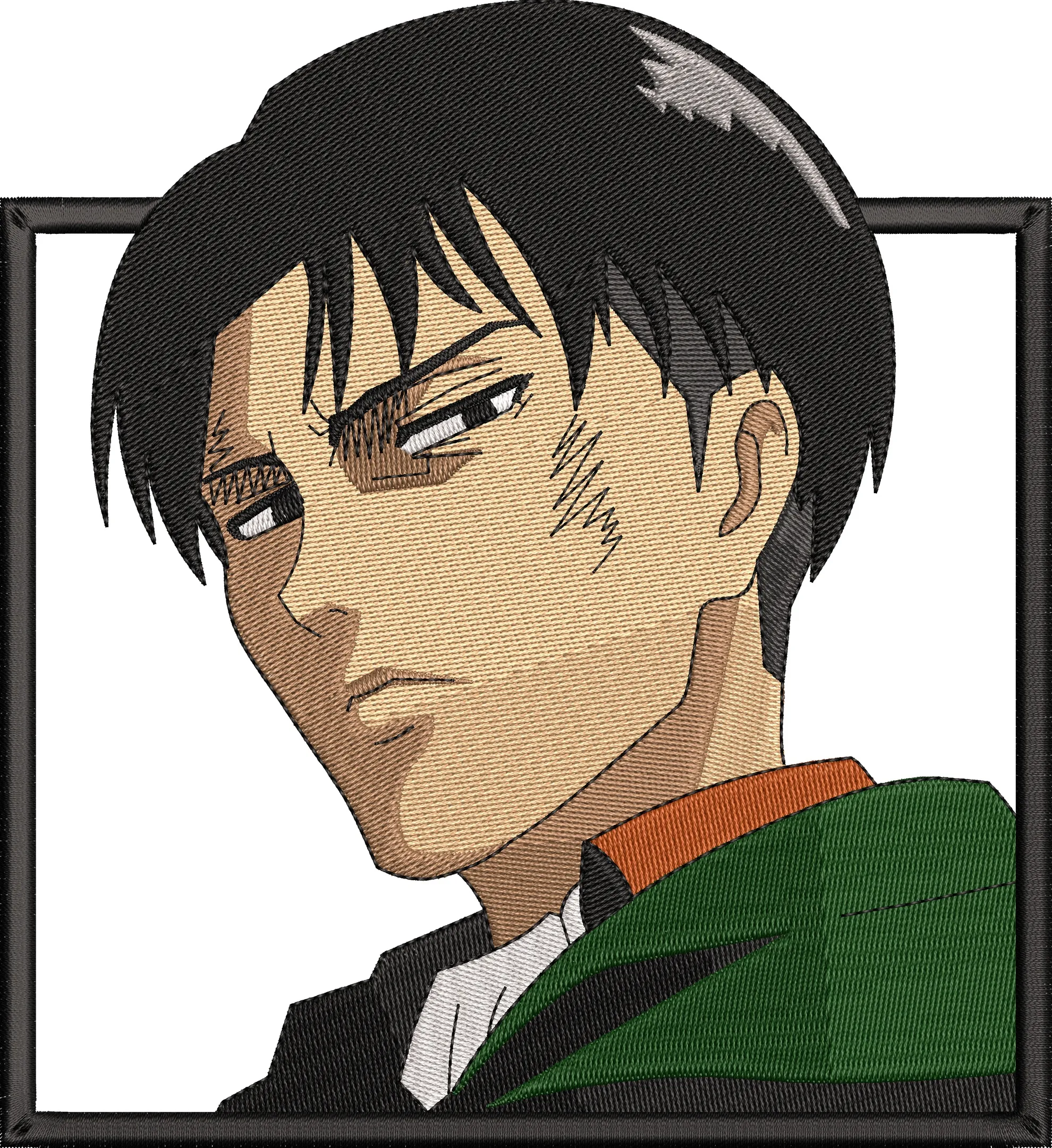  Serious Anime Guy Portrait Embroidery Style  embroidery pattern preview