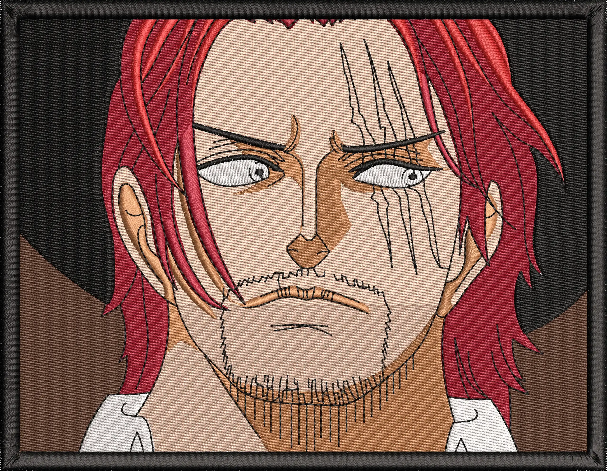  Shanks Embroidered Portrait from One Piece  embroidery pattern preview