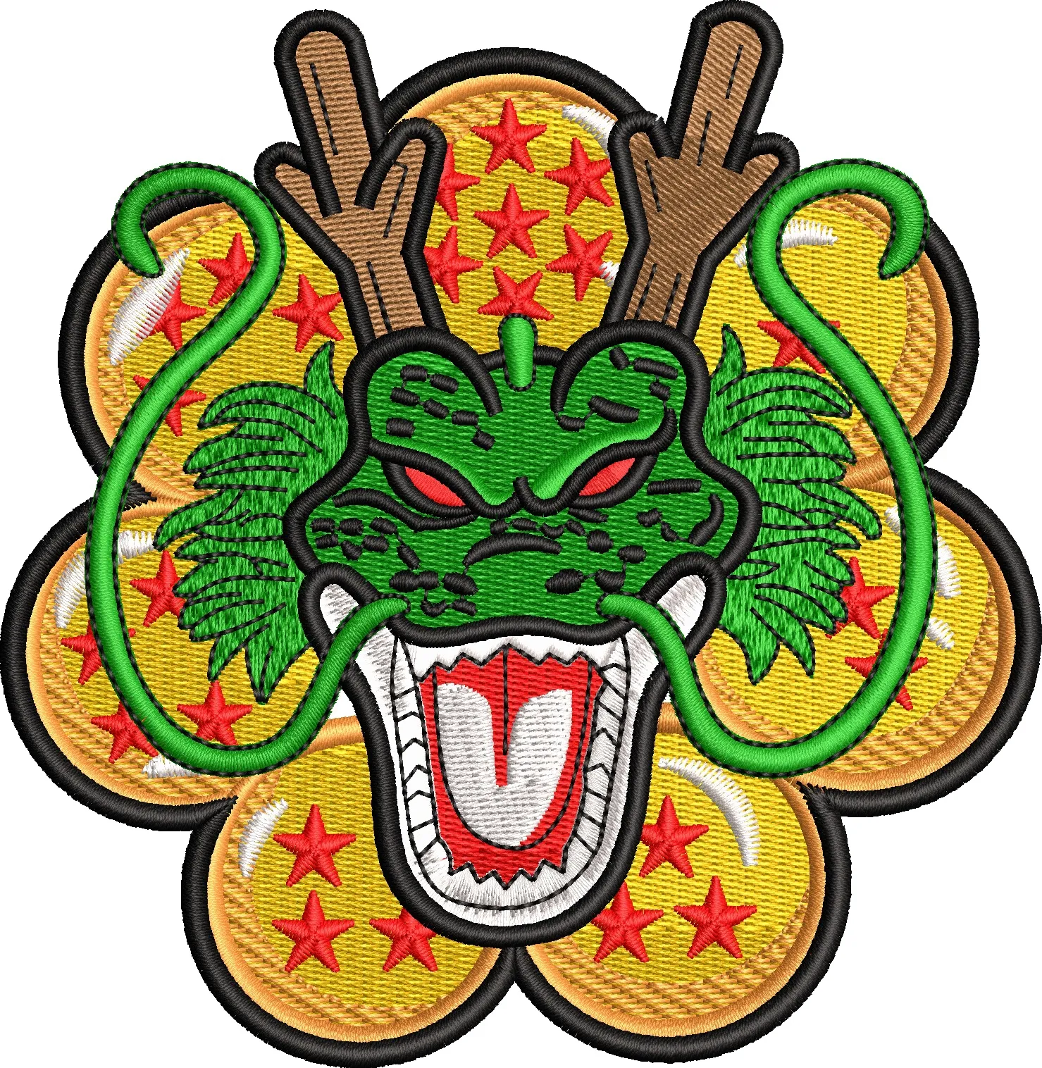 Main preview of  Shenron with Dragon Balls Embroidery Patch 