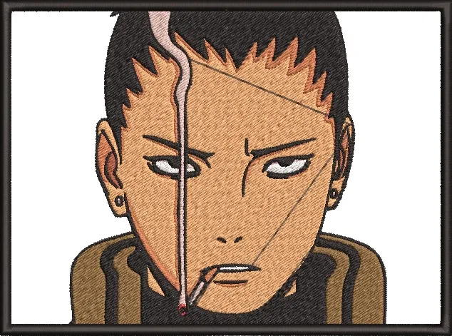 Main preview of  Shikamaru Smoking Embroidered Patch 