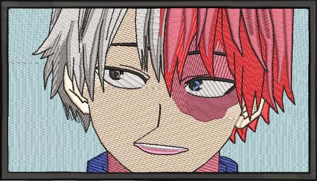  Shoto Todoroki Portrait Embroidery  embroidery pattern preview