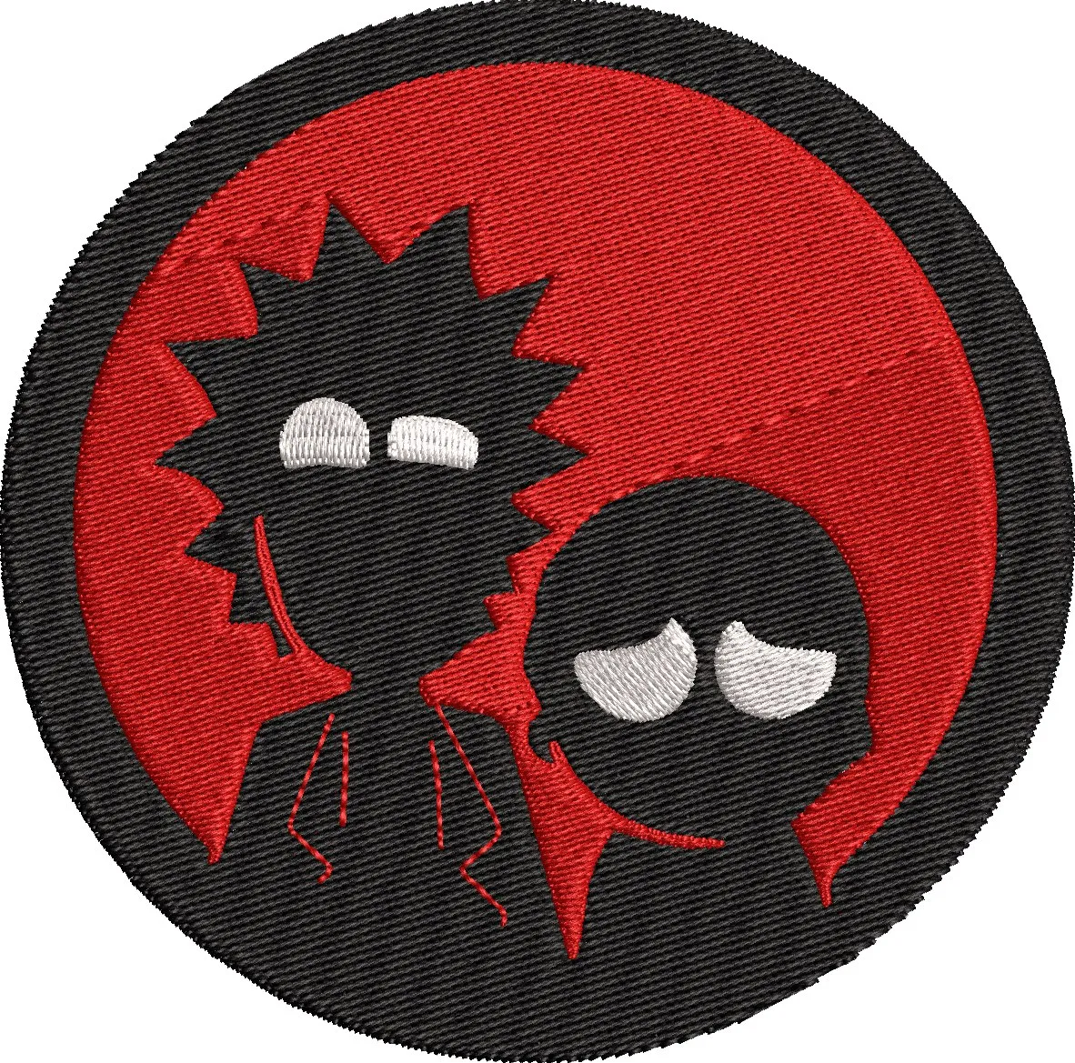 Main preview of  Silhouette Duo with Spiky Hair Minimalist Patch 
