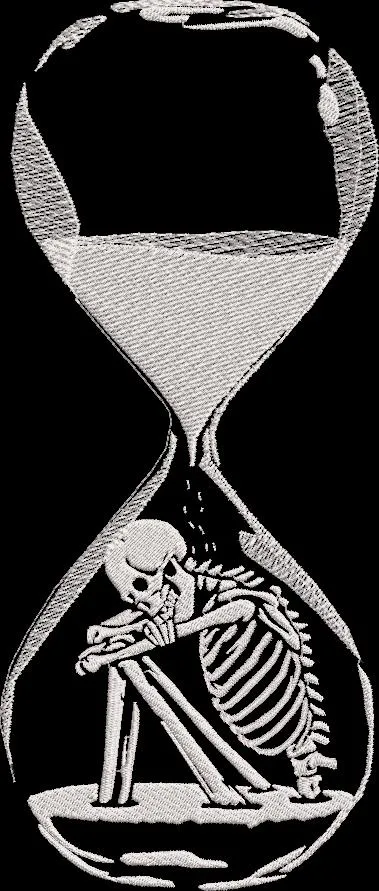  Skeleton in Hourglass Embroidery  embroidery pattern preview