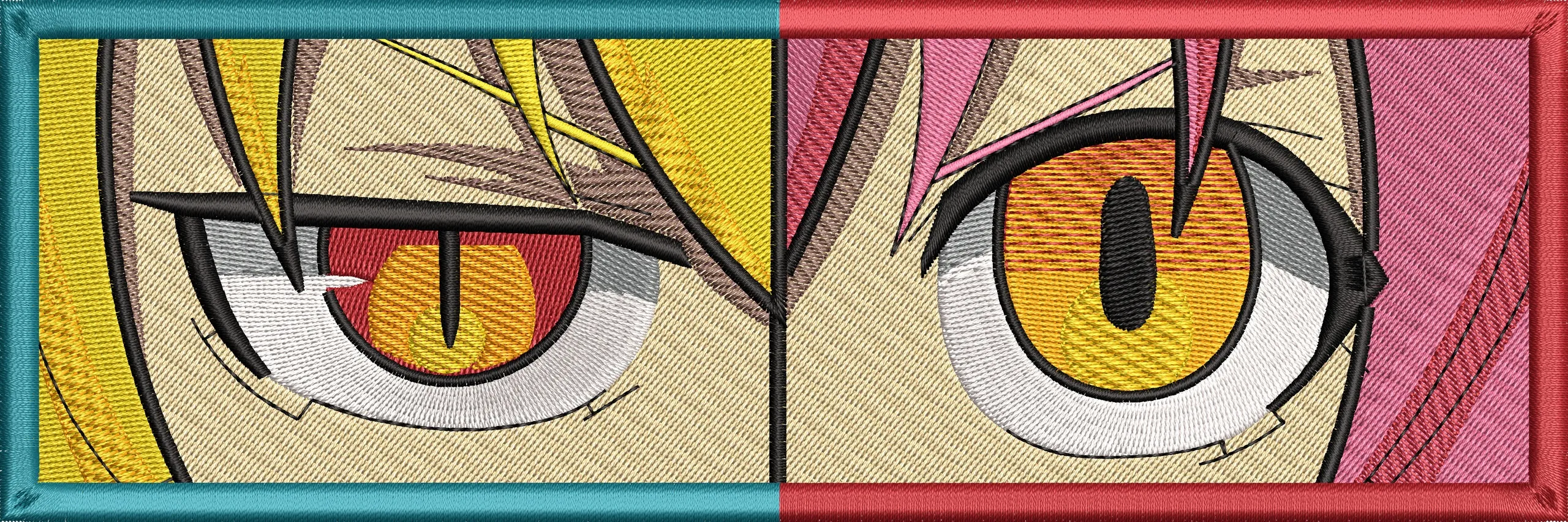  Split Dragon Eyes Anime Style  embroidery pattern preview
