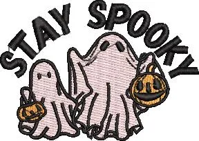 Stay Spooky Ghosts with Pumpkin Lanterns  embroidery pattern preview