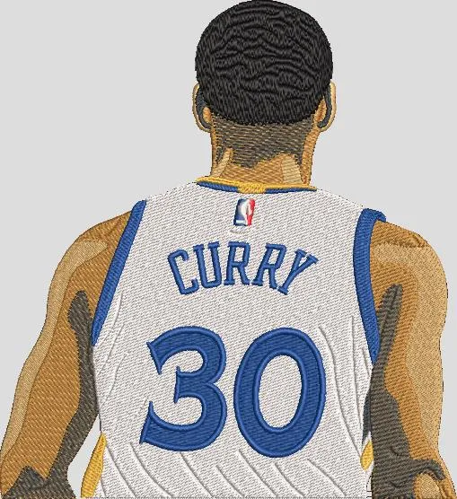 Stephen Curry Back Jersey Embroidery  embroidery pattern preview