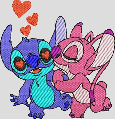 Main preview of  Stitch and Angel Love Embroidery 
