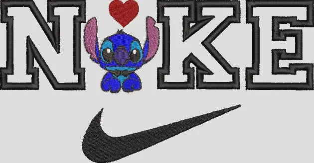 Main preview of  Stitch with Heart in Nike Logo 