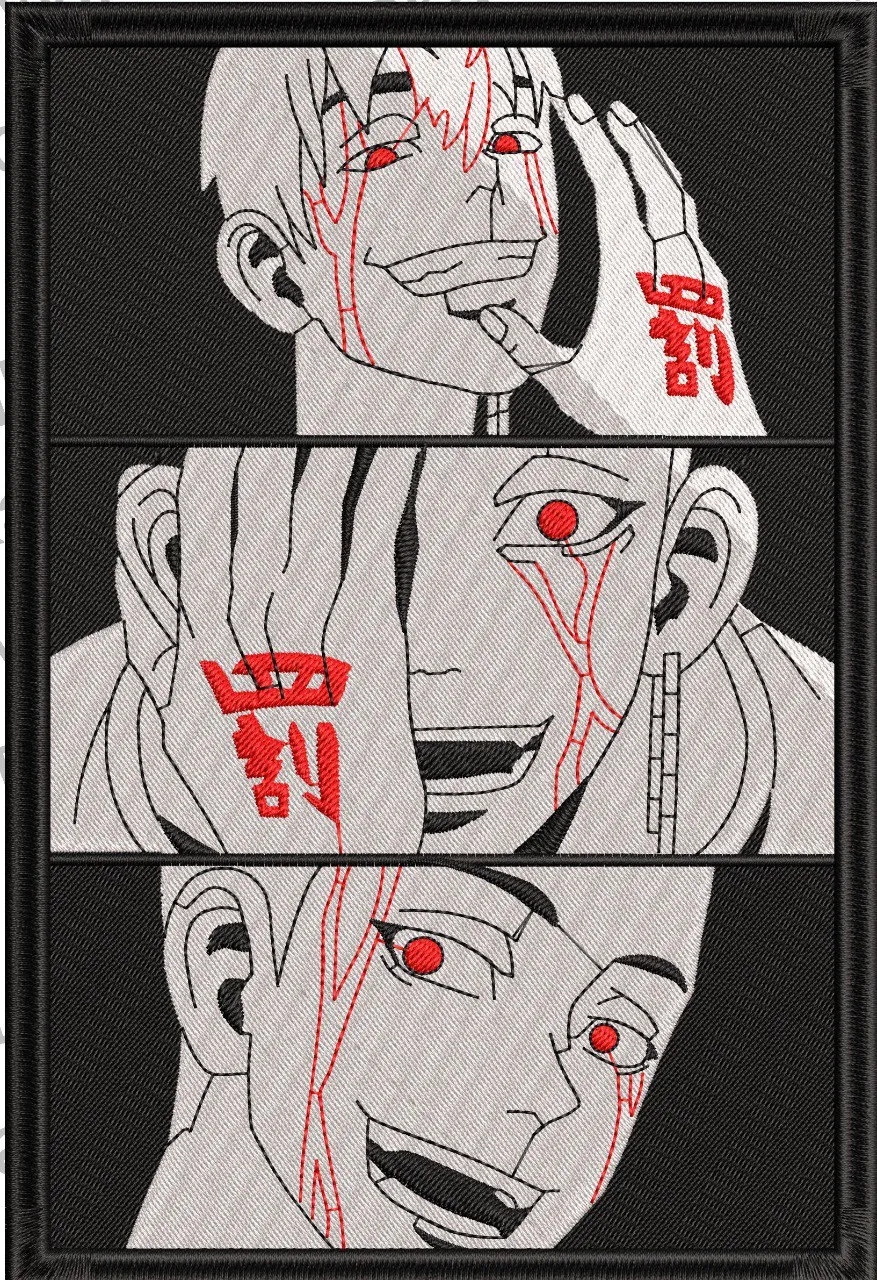  Sukuna Split Panel Embroidered Style  embroidery pattern preview