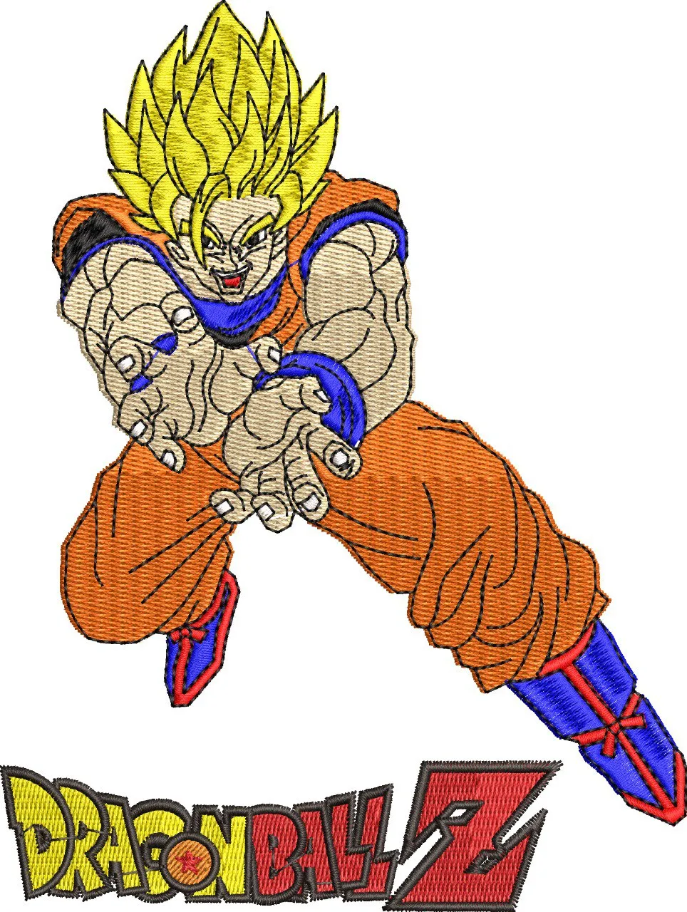 Main preview of  Super Saiyan Goku with Dragon Ball Z Logo 