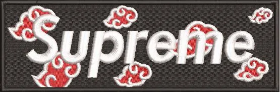  Supreme Akatsuki Cloud Patch  embroidery pattern preview